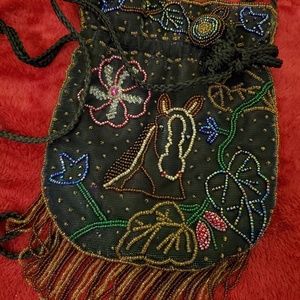 Beautiful beaded satchel purse epona